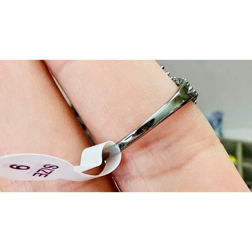 Bomb Party Lavender Topaz on Hematite Plating Ring Size 9 - Picture 2 of 4